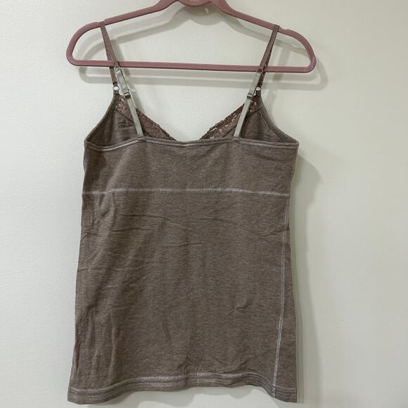 American Eagle Women Sz Large Brown Lace Babydoll Cami Tank Top Y2K Preppy Fairy - Picture 6 of 6